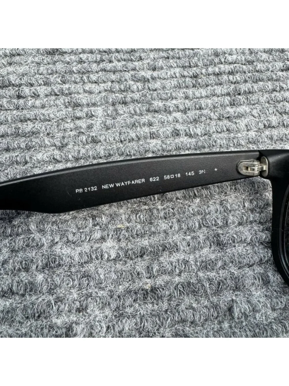 Ray-Ban New Wayfarer FRAMES ONLY RB2132 622 58-18-145 Black Sunglasses Italy